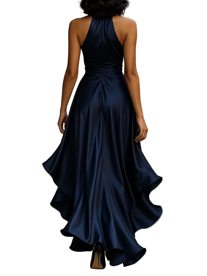 Women’s Halter Neck Ruffle Wrap Maxi Dress